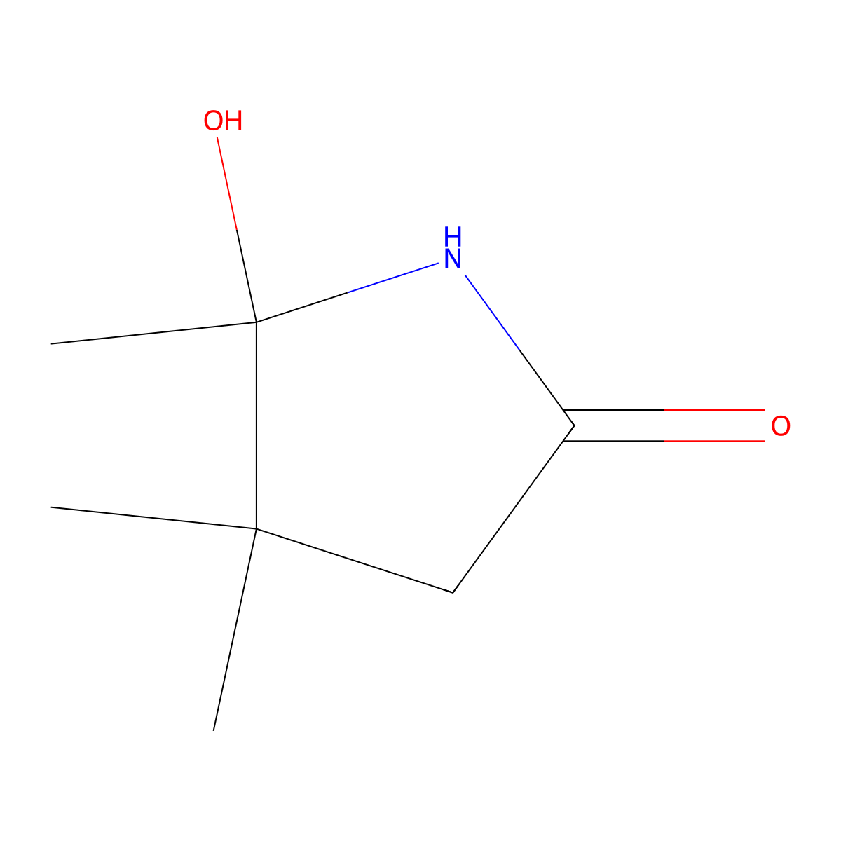 5-Hydroxy-4,4,5-trimethylpyrrolidin-2-one molecular structure, CAS 35167-42-1