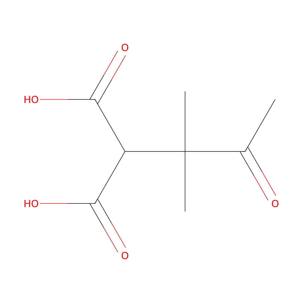 2-(2-Methyl-3-oxobutan-2-yl)malonic acid molecular structure, CAS 35167-45-4