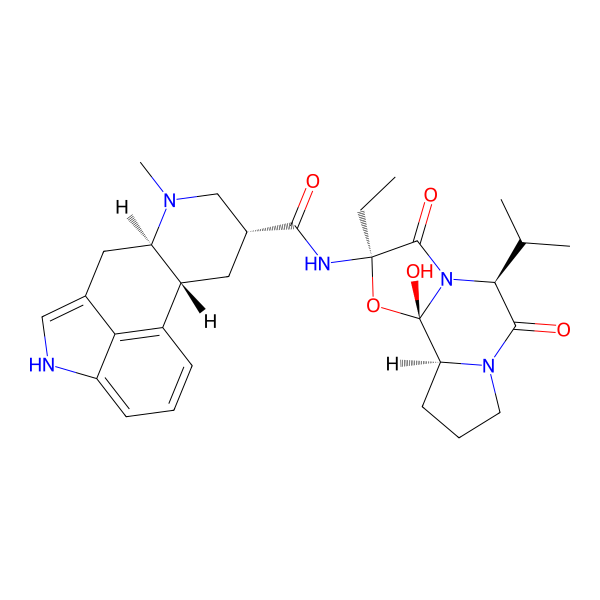 Dihydroergonine molecular structure, CAS 35167-84-1