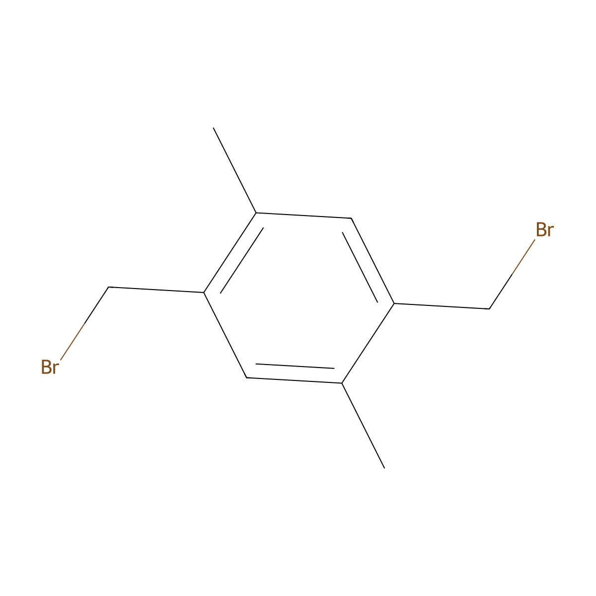 1,4-Bis(bromomethyl)-2,5-dimethylbenzene molecular structure, CAS 35168-62-8