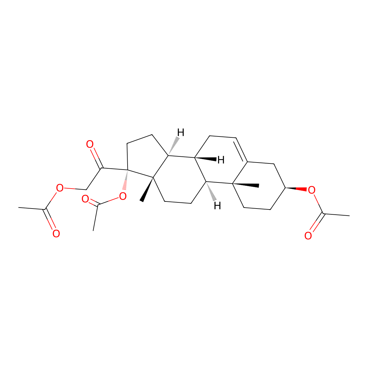 3beta,17,21-Trihydroxypregn-5-en-20-one 3,17,21-tri(acetate) molecular structure, CAS 3517-33-7