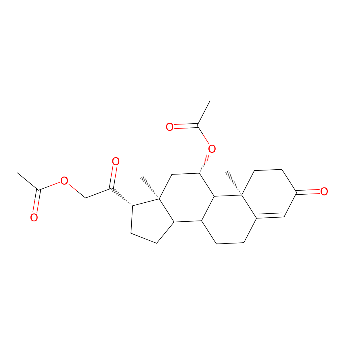 Corticosterone, 11,21-diacetate molecular structure, CAS 3517-50-8