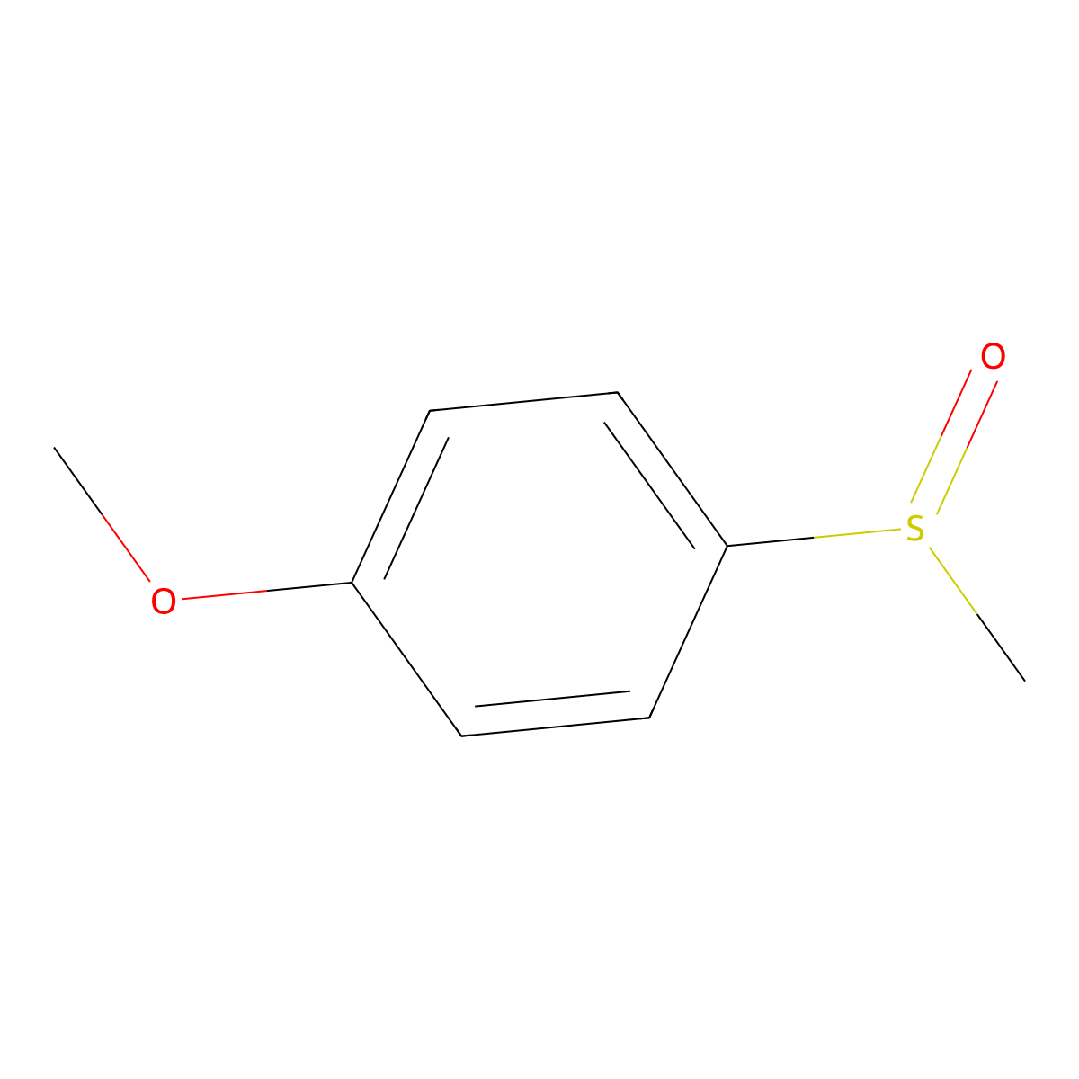 1-(Methylsulfinyl)-4-methoxybenzene molecular structure, CAS 3517-99-5