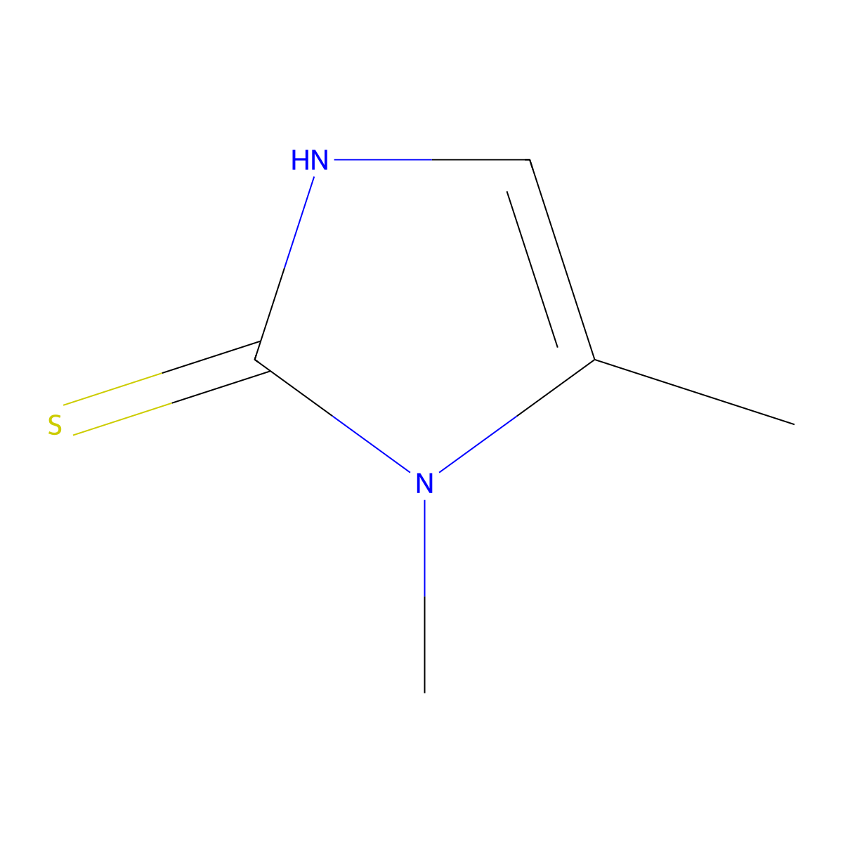 1,5-dimethyl-2,3-dihydro-1H-imidazole-2-thione molecular structure, CAS 35170-78-6
