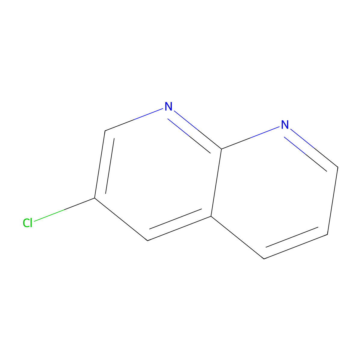 3-Chloro-1,8-naphthyridine molecular structure, CAS 35170-93-5
