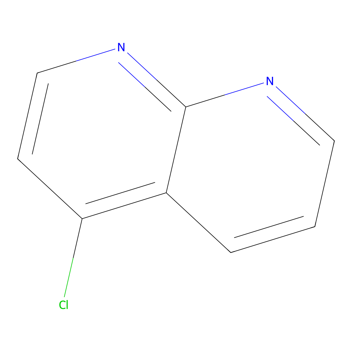 4-Chloro-1,8-naphthyridine molecular structure, CAS 35170-94-6