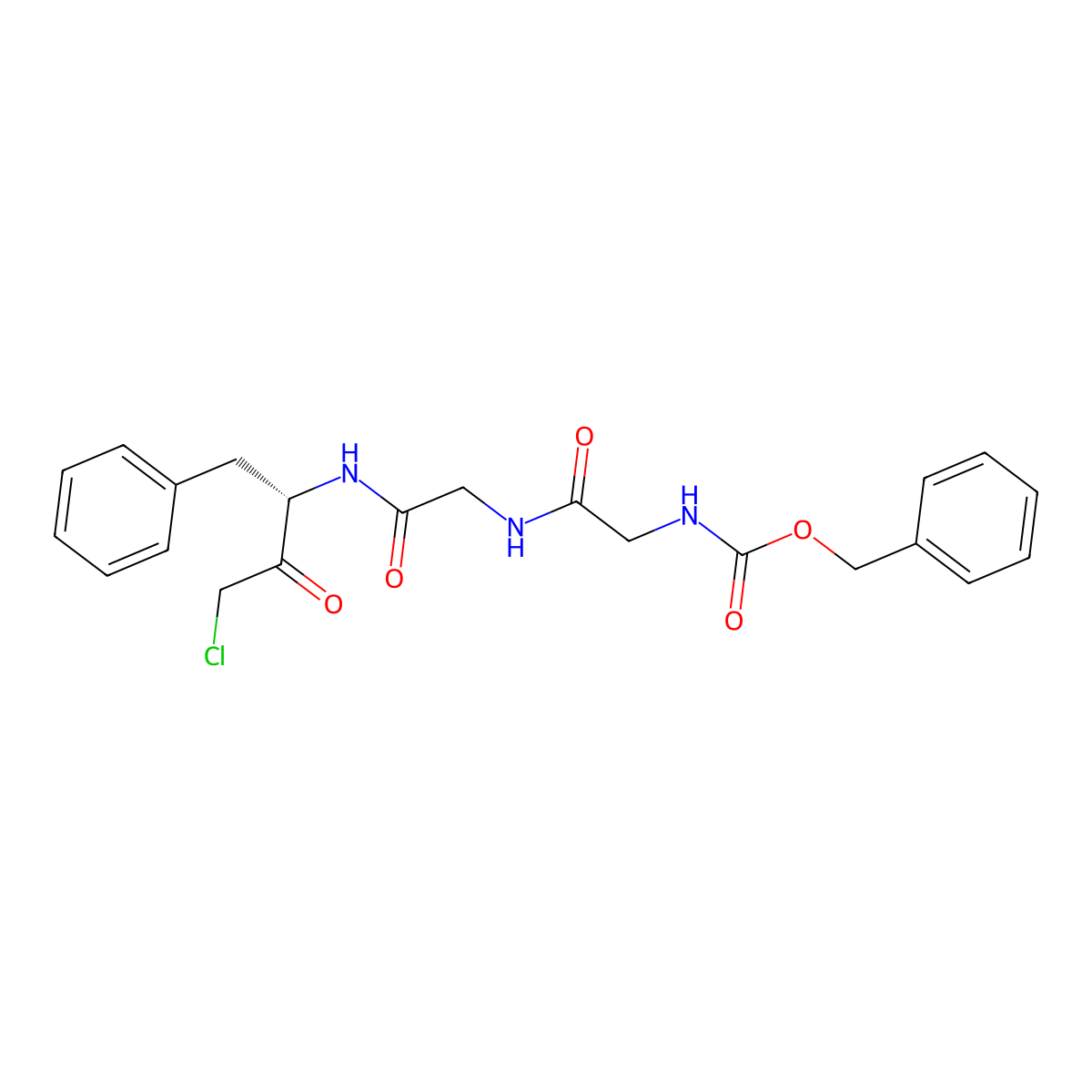 Z-Gly-gly-phe-chloromethylketone molecular structure, CAS 35172-59-9