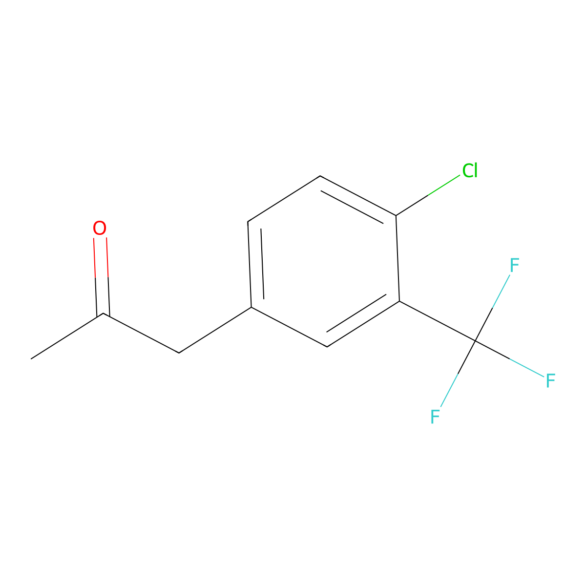 1-[4-Chloro-3-(trifluoromethyl)phenyl]propan-2-one molecular structure, CAS 35172-95-3