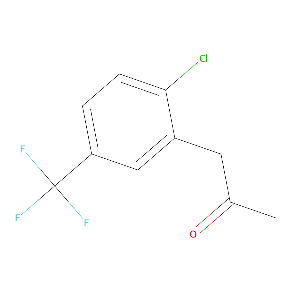 1-[2-Chloro-5-(trifluoromethyl)phenyl]propan-2-one molecular structure, CAS 35173-20-7