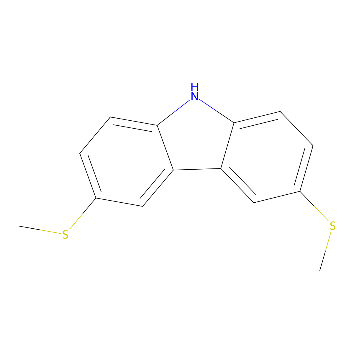 3,6-Bis(methylthio)-9H-carbazole molecular structure, CAS 35173-37-6