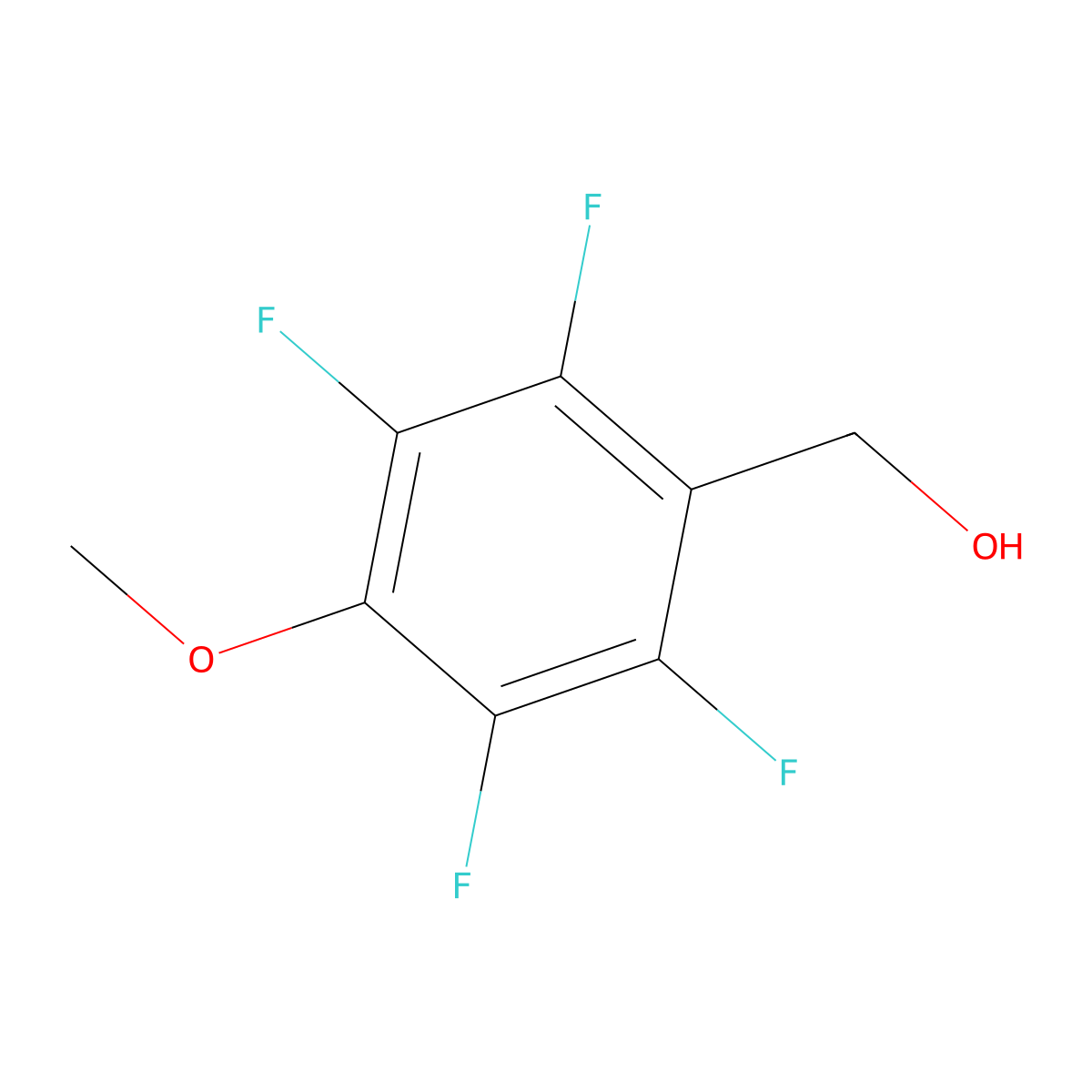 4-Methoxy-2,3,5,6-tetrafluorobenzyl alcohol molecular structure, CAS 35175-79-2
