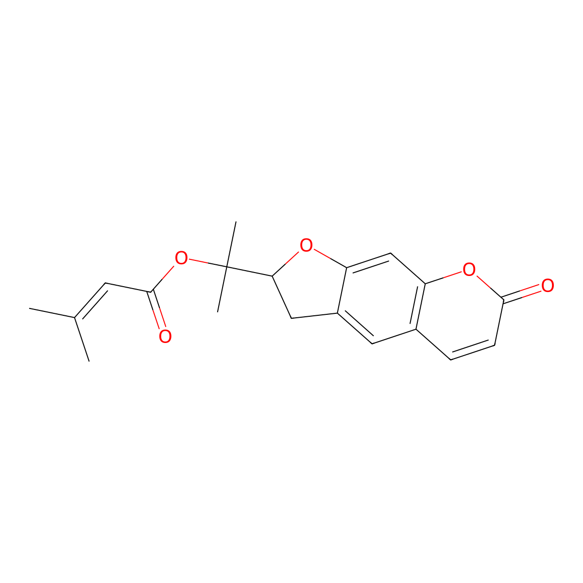 Isopropylidenylacetyl-marmesin molecular structure, CAS 35178-20-2