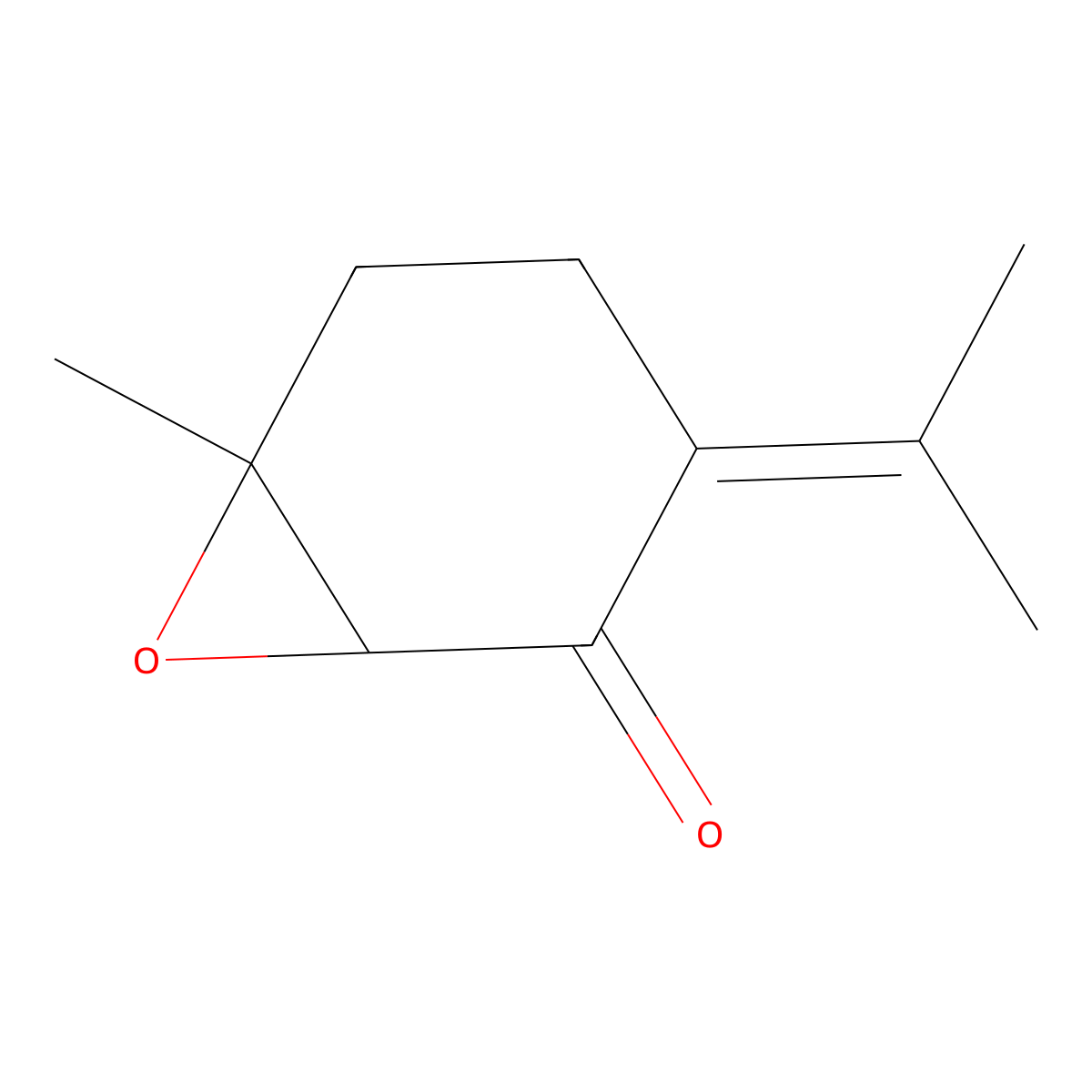 7-Oxabicyclo4.1.0heptan-2-one, 6-methyl-3-(1-methylethylidene)- molecular structure, CAS 35178-55-3
