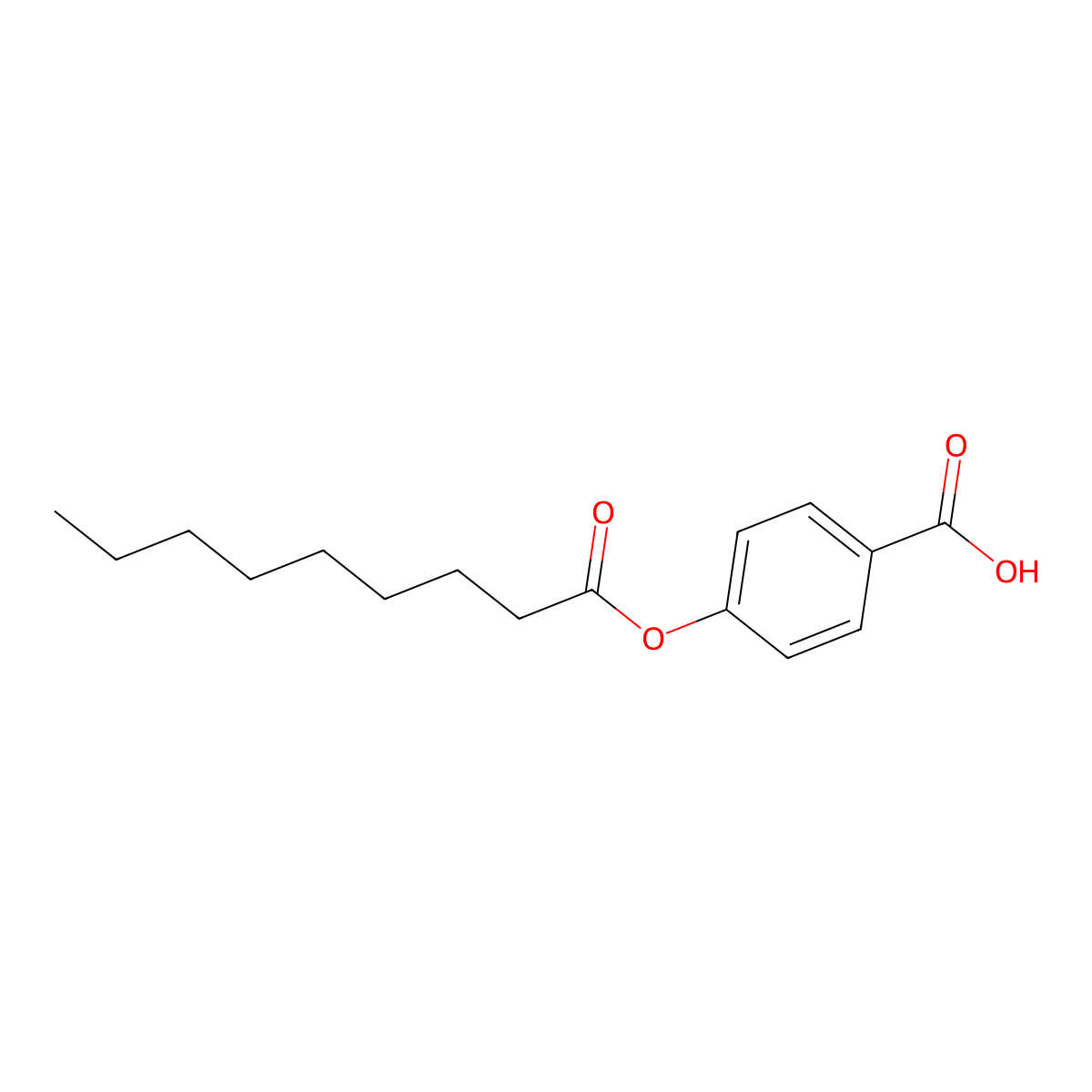 4-(Nonanoyloxy)benzoic acid molecular structure, CAS 35179-36-3