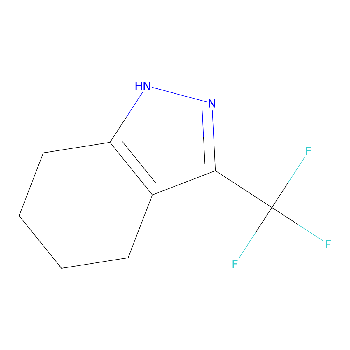 3-(Trifluoromethyl)-4,5,6,7-tetrahydro-1H-indazole molecular structure, CAS 35179-55-6