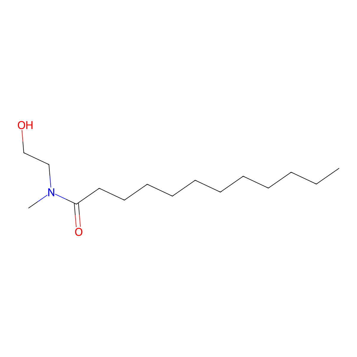 N-Hydroxyethyl-N-methyllauramide molecular structure, CAS 35179-80-7