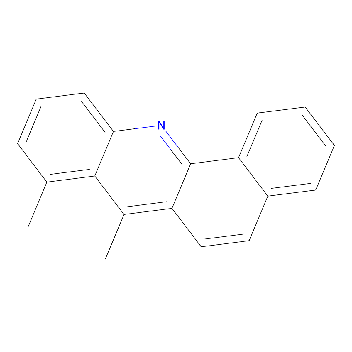 7,8-Dimethylbenz(c)acridine molecular structure, CAS 3518-01-2