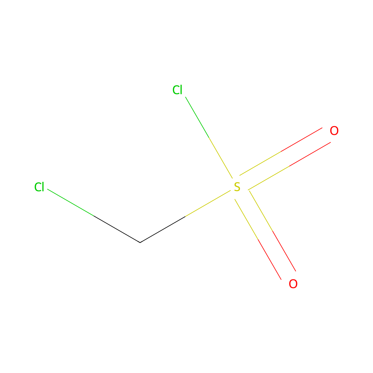 (Chloromethyl)sulfonyl chloride molecular structure, CAS 3518-65-8