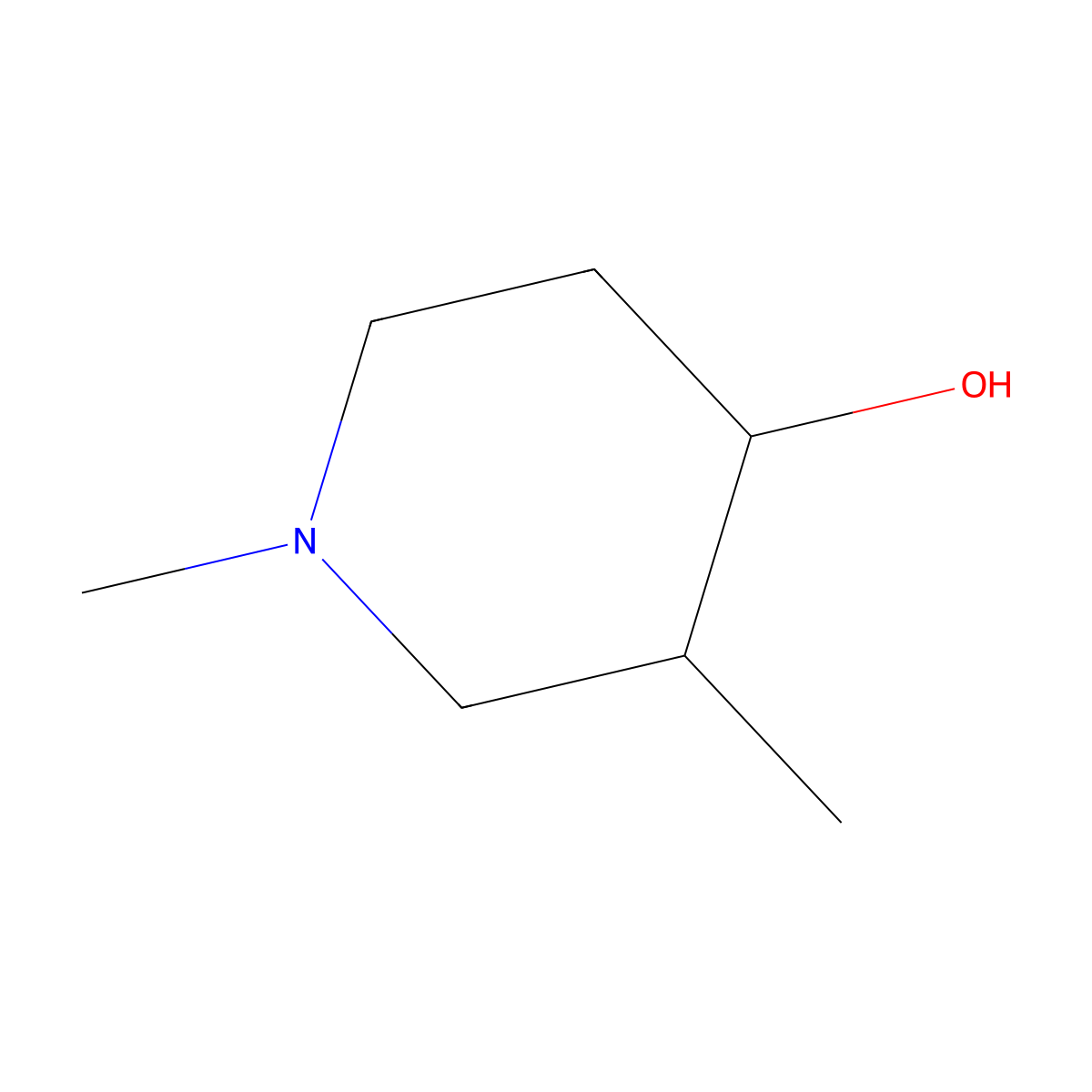 1,3-Dimethylpiperidin-4-ol molecular structure, CAS 3518-80-7