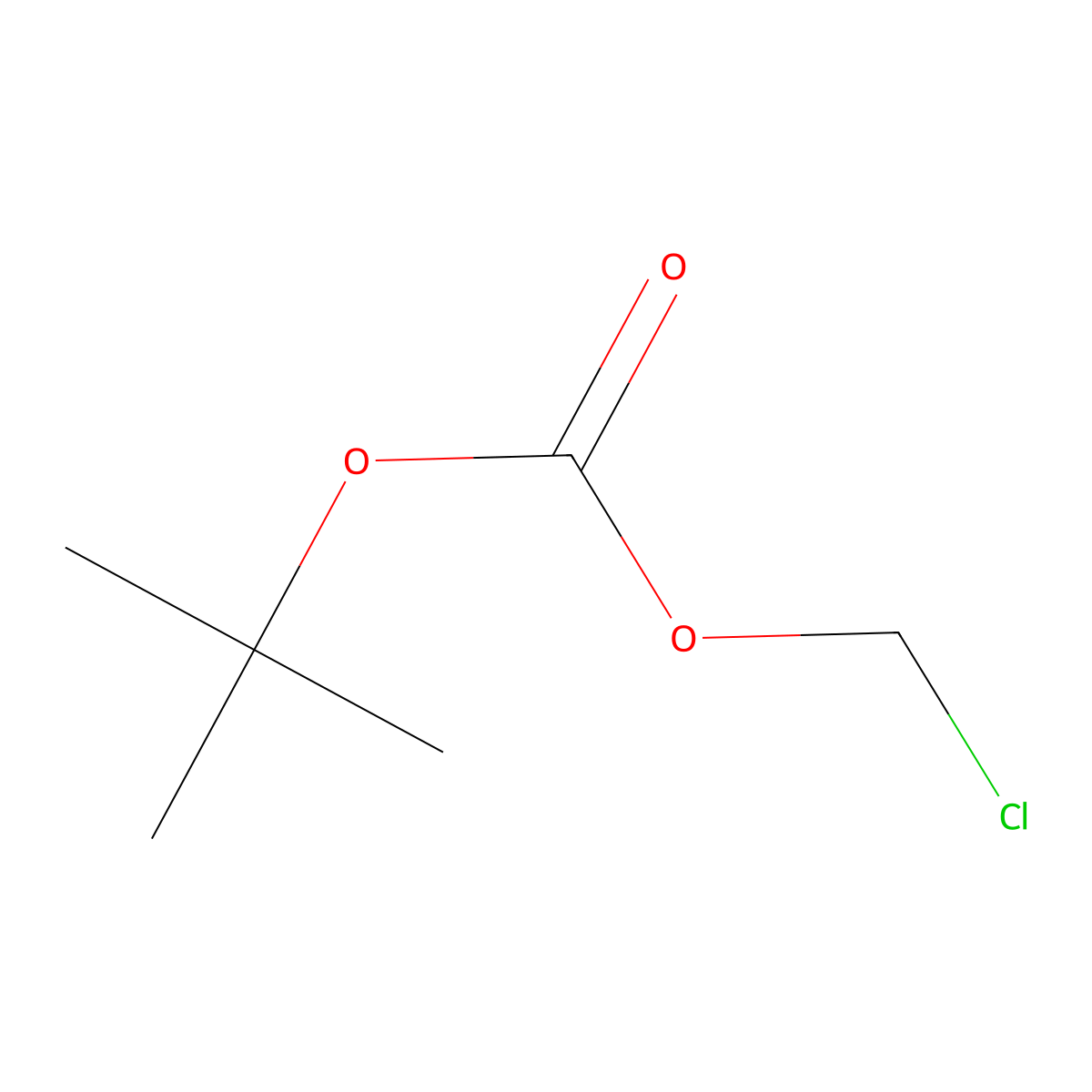 Chloromethyl 1,1-dimethylethyl carbonate molecular structure, CAS 35180-02-0