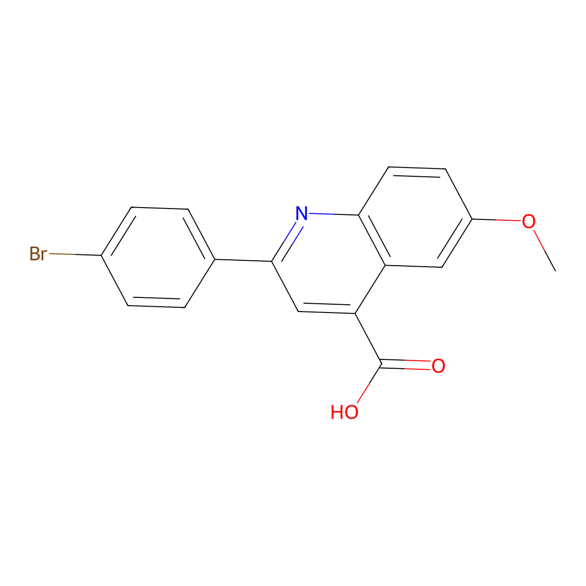 2-(4-Bromophenyl)-6-methoxyquinoline-4-carboxylic acid molecular structure, CAS 35181-24-9
