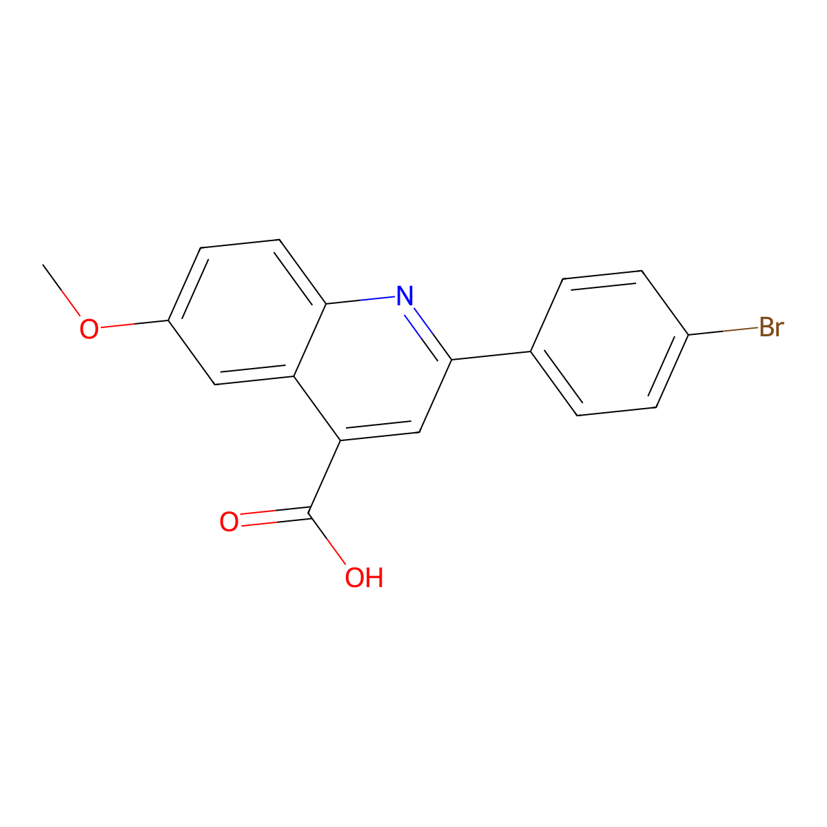 2-(4-Bromophenyl)-6-methoxyquinoline-4-carboxylic acid molecular structure, CAS 35181-24-9