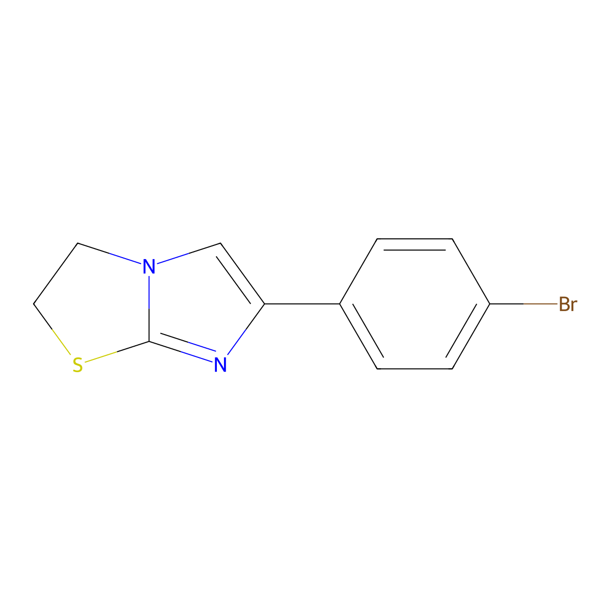 6-(4-Bromophenyl)-2,3-dihydroimidazo[2,1-b][1,3]thiazole molecular structure, CAS 35181-52-3