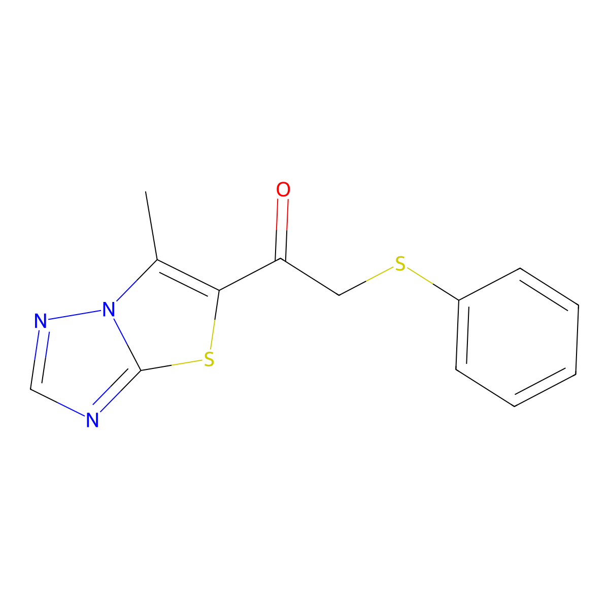 1-(6-Methyl[1,3]thiazolo[3,2-b][1,2,4]triazol-5-yl)-2-(phenylsulfanyl)-1-ethanone molecular structure, CAS 351857-82-4
