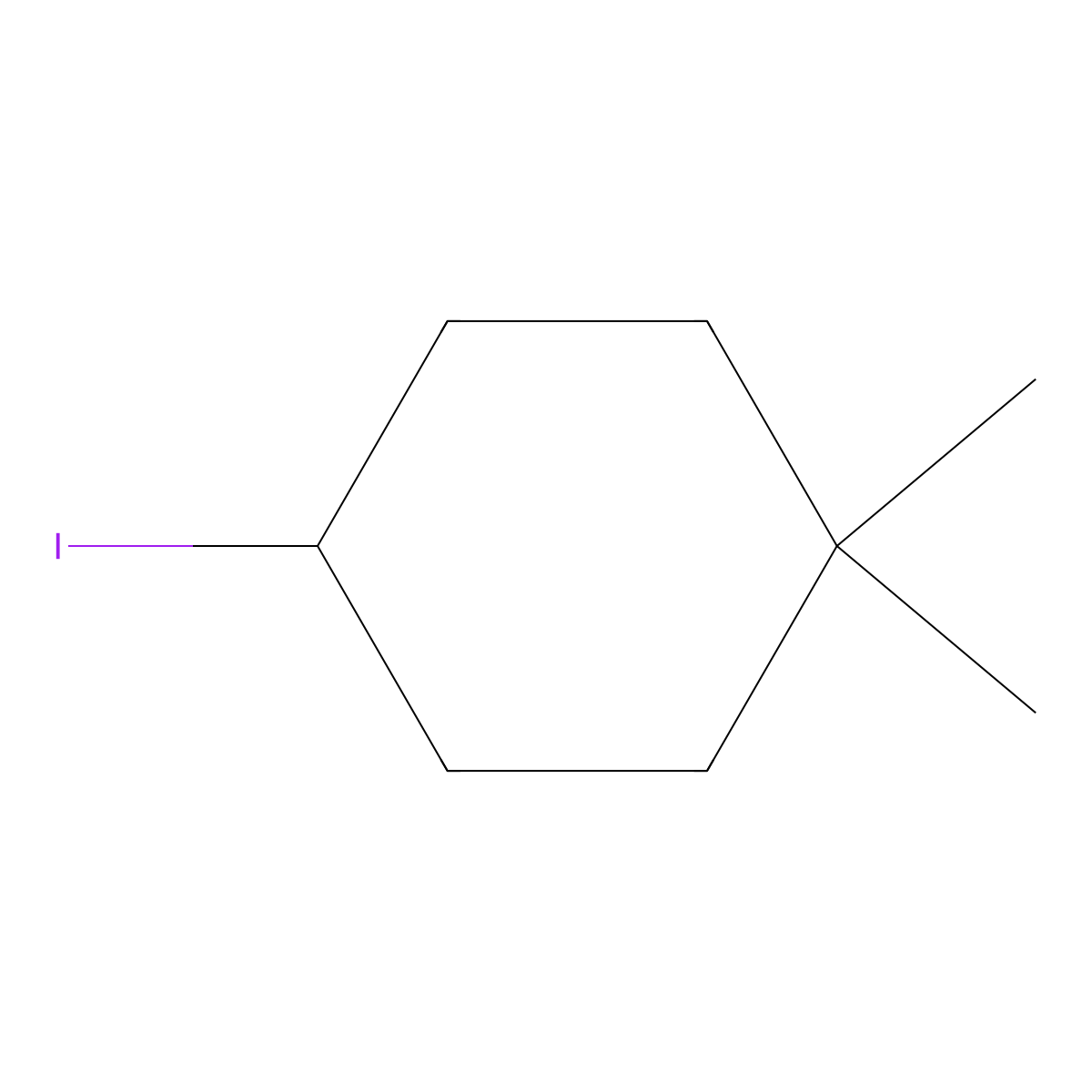4-Iodo-1,1-dimethylcyclohexane molecular structure, CAS 35188-25-1