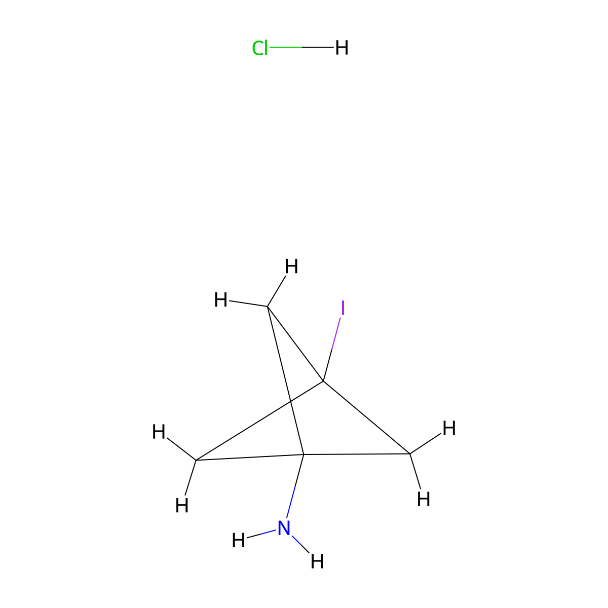 3-Iodobicyclo[1.1.1]pentan-1-amine hydrochloride molecular structure, CAS 351882-61-6