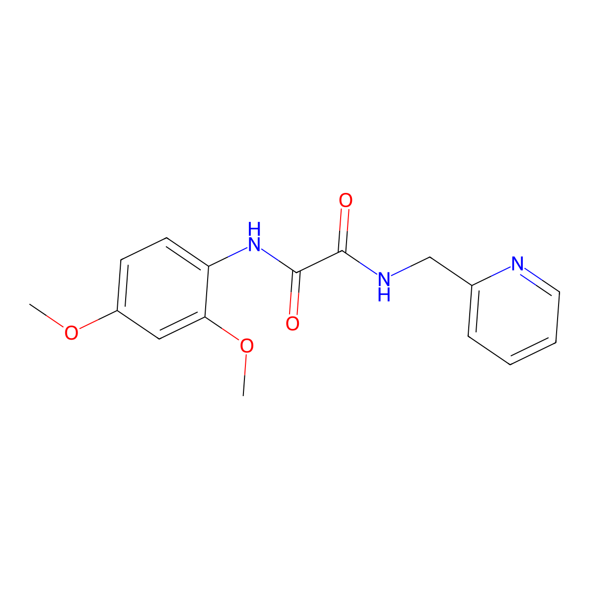 N'-(2,4-dimethoxyphenyl)-N-(pyridin-2-ylmethyl)oxamide molecular structure, CAS 351890-94-3