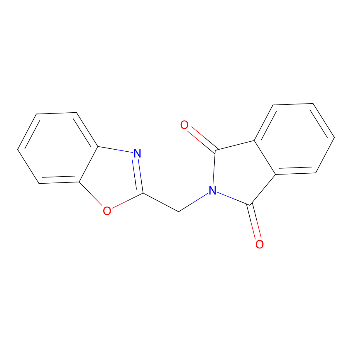 2-Benzooxazol-2-ylmethyl-isoindole-1,3-dione molecular structure, CAS 351892-20-1