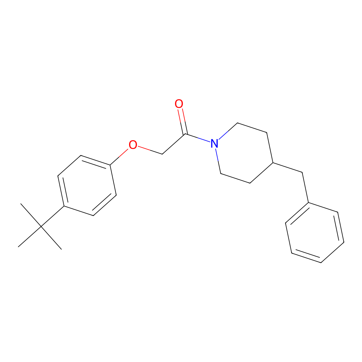 1-(4-Benzylpiperidin-1-yl)-2-(4-tert-butylphenoxy)ethanone molecular structure, CAS 351893-29-3