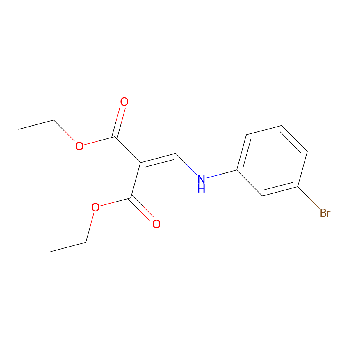Diethyl [[(3-bromophenyl)amino]methylene]malonate molecular structure, CAS 351893-47-5
