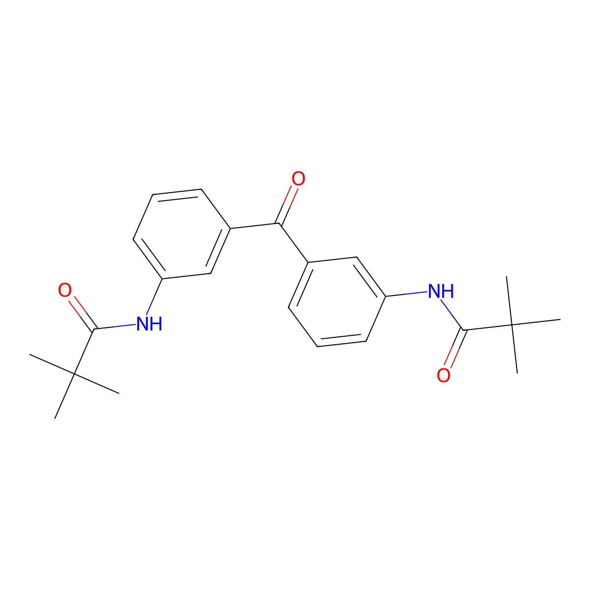 N-[3-[3-(2,2-dimethylpropanoylamino)benzoyl]phenyl]-2,2-dimethylpropanamide molecular structure, CAS 351893-91-9