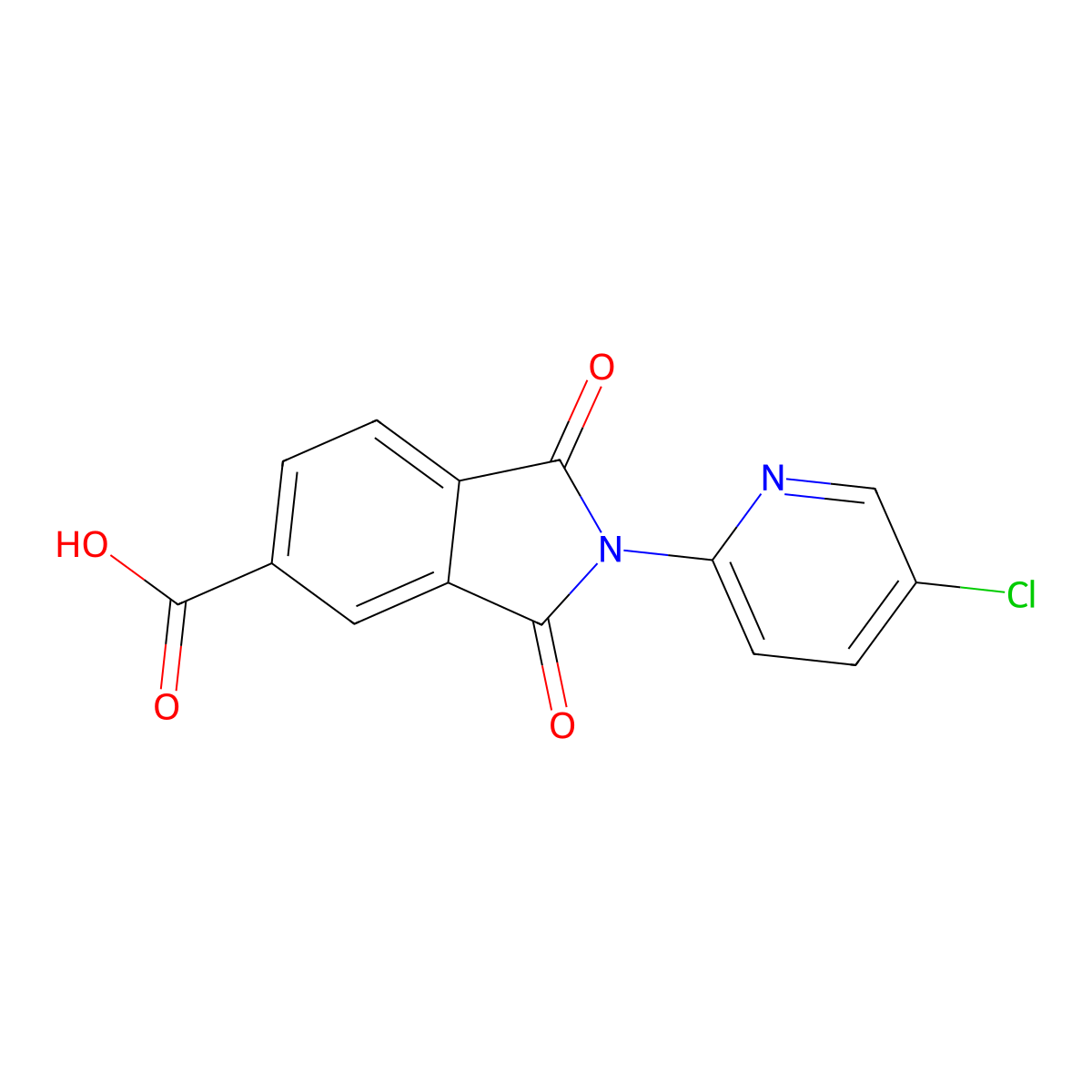 2-(5-Chloropyridin-2-yl)-1,3-dioxoisoindole-5-carboxylic acid molecular structure, CAS 351895-51-7