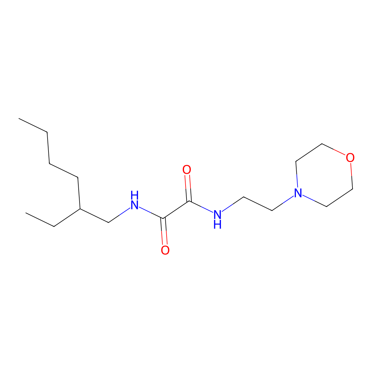 N-(2-ethylhexyl)-N'-[2-(morpholin-4-yl)ethyl]ethanediamide molecular structure, CAS 351895-87-9