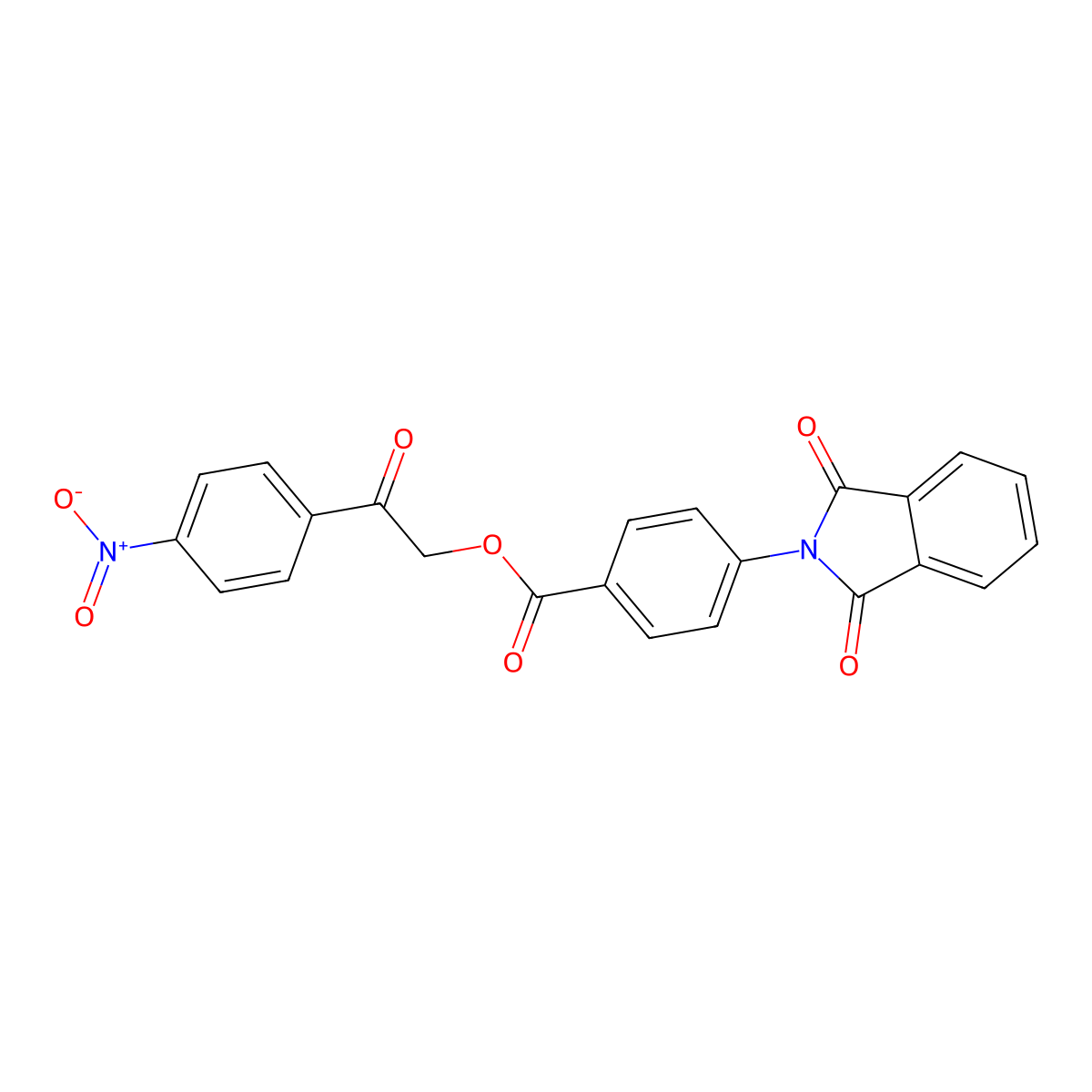 2-(4-nitrophenyl)-2-oxoethyl 4-(1,3-dioxo-1,3-dihydro-2H-isoindol-2-yl)benzoate molecular structure, CAS 351896-13-4
