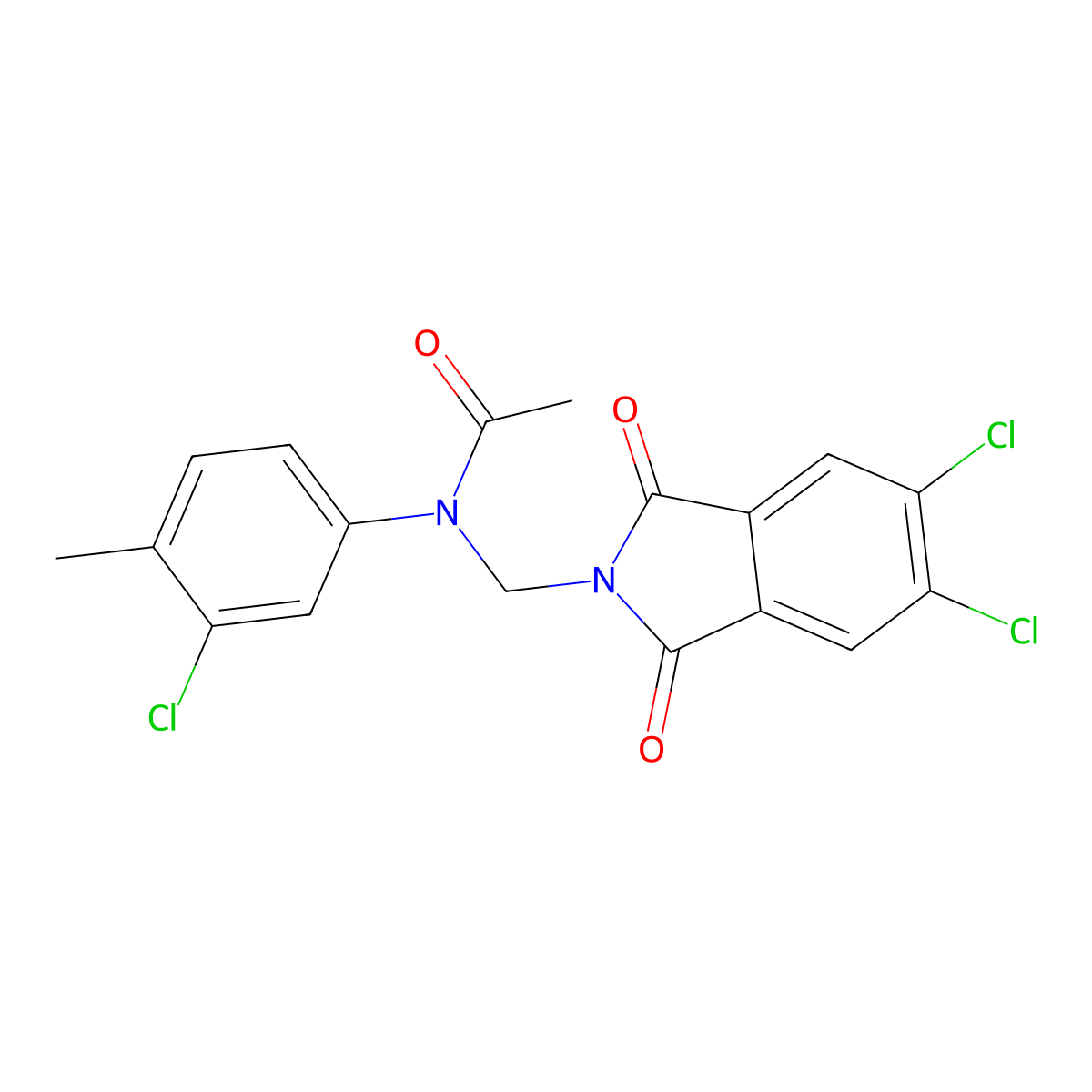 N-(3-chloro-4-methylphenyl)-N-[(5,6-dichloro-1,3-dioxoisoindol-2-yl)methyl]acetamide molecular structure, CAS 351896-47-4