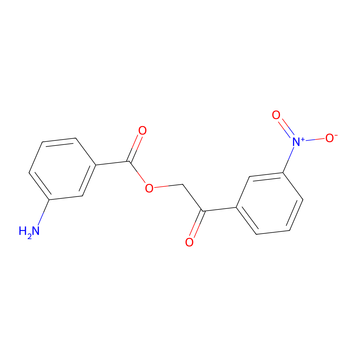 2-(3-Nitrophenyl)-2-oxoethyl 3-aminobenzoate molecular structure, CAS 351896-55-4