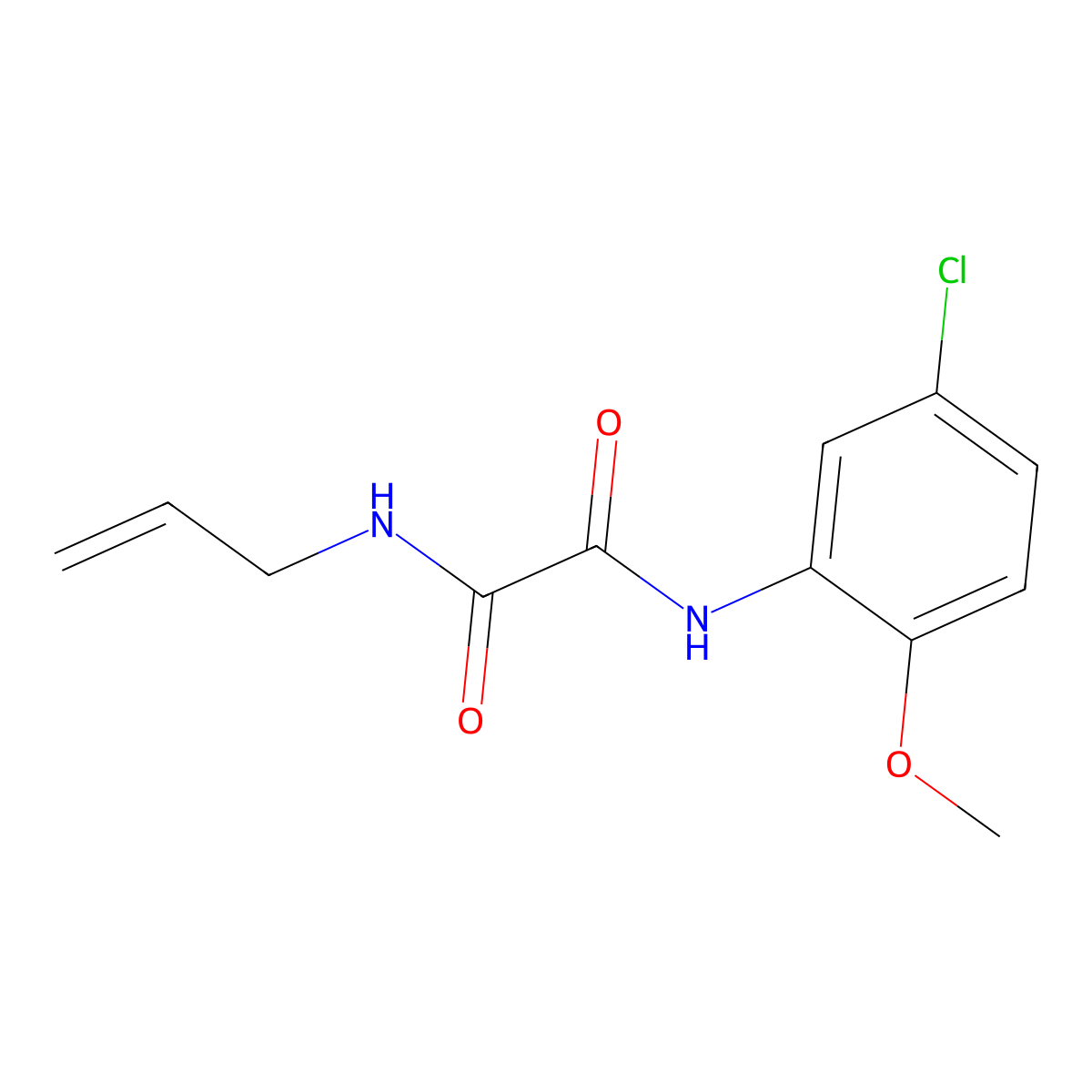 N~1~-allyl-N~2~-(5-chloro-2-methoxyphenyl)ethanediamide molecular structure, CAS 351897-66-0