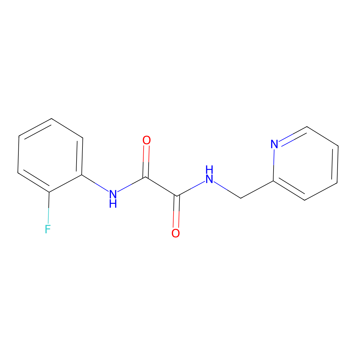 N'-(2-fluorophenyl)-N-(pyridin-2-ylmethyl)oxamide molecular structure, CAS 351897-95-5