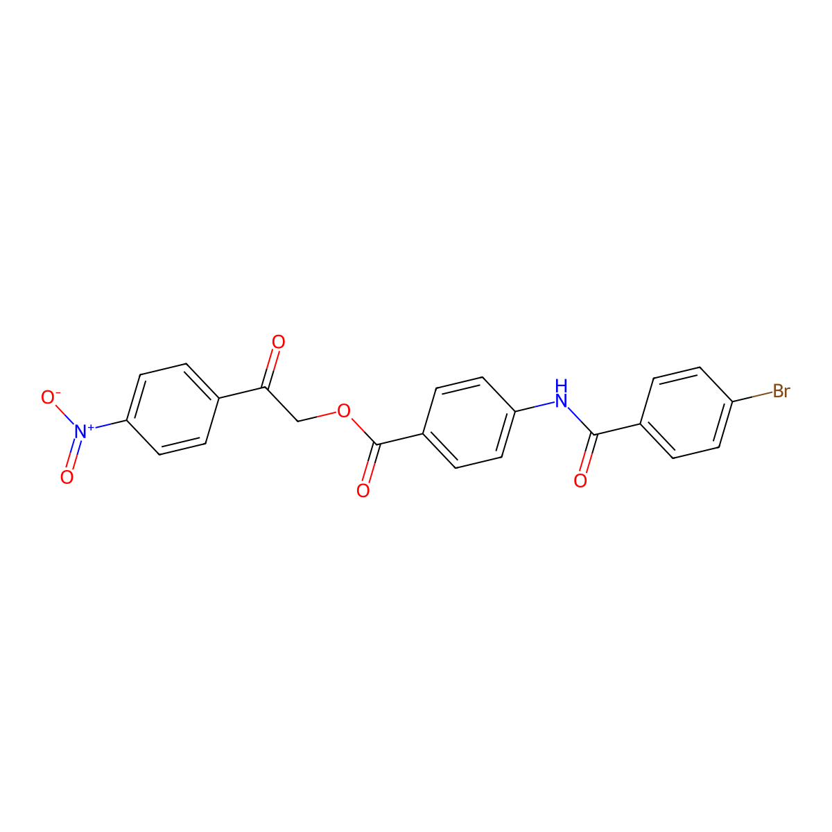 2-{4-Nitrophenyl}-2-oxoethyl 4-[(4-bromobenzoyl)amino]benzoate molecular structure, CAS 351898-35-6