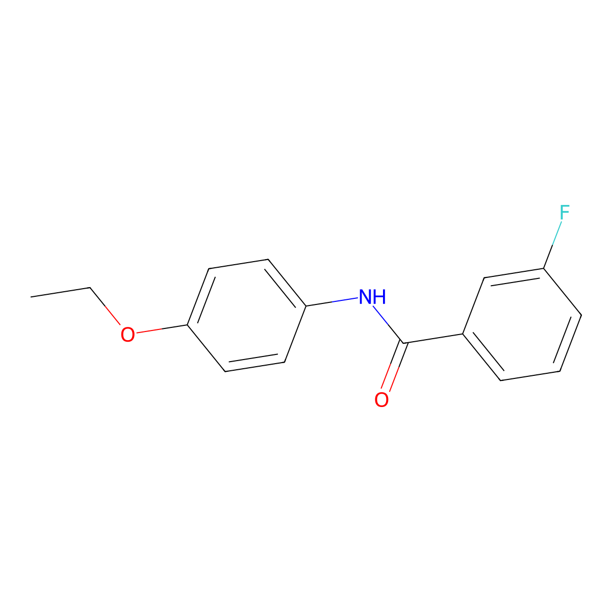 N-(4-ethoxyphenyl)-3-fluorobenzamide molecular structure, CAS 351898-68-5