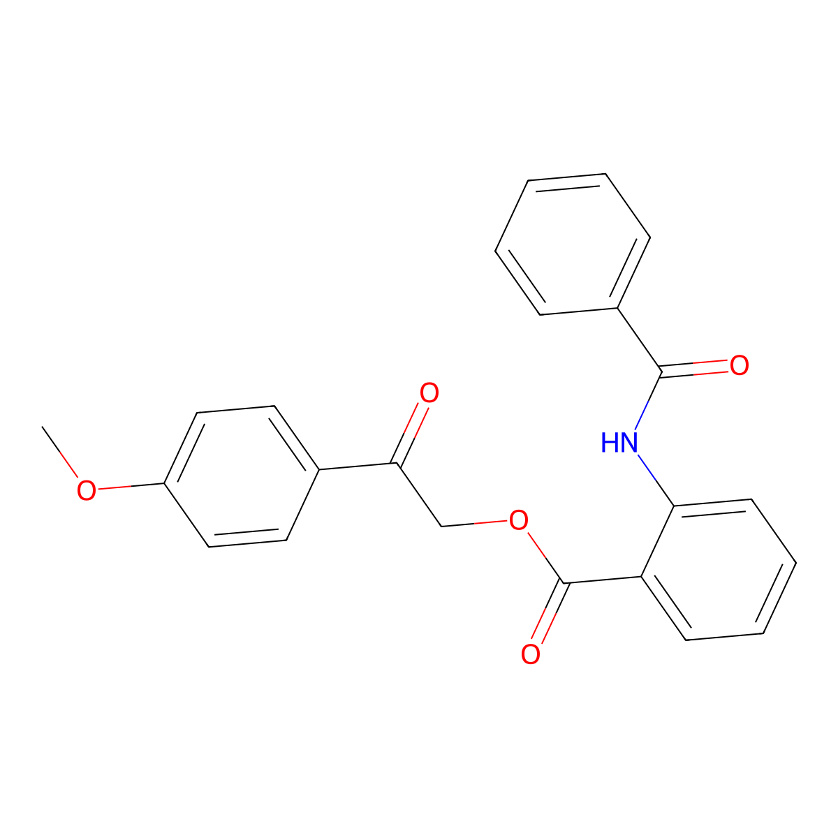 [2-(4-Methoxyphenyl)-2-oxoethyl] 2-benzamidobenzoate molecular structure, CAS 351898-73-2