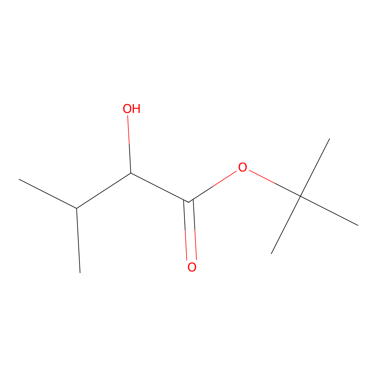 (S)-tert-butyl 2-hydroxy-3-methylbutanoate molecular structure, CAS 3519-30-0