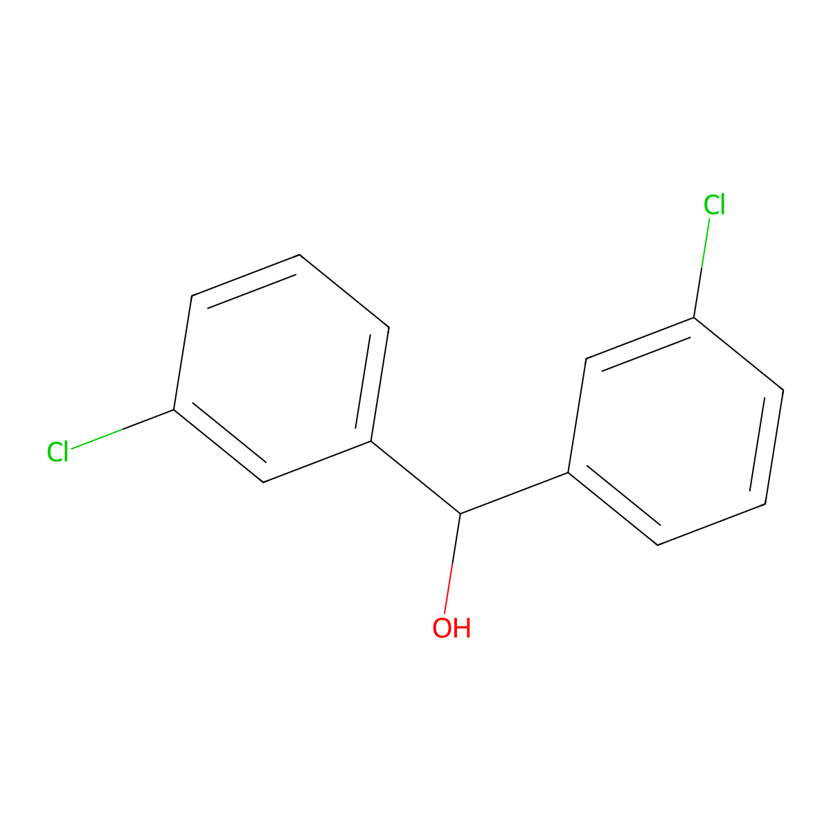 Bis(3-chlorophenyl)methanol molecular structure, CAS 35190-12-6