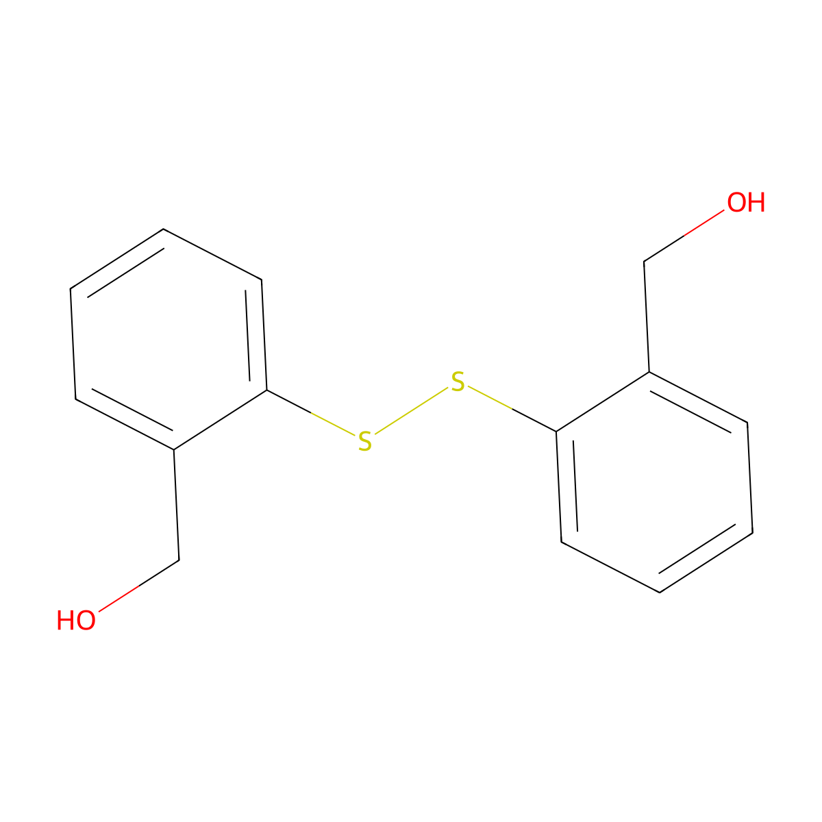 (2-([2-(Hydroxymethyl)phenyl]disulfanyl)phenyl)methanol molecular structure, CAS 35190-71-7