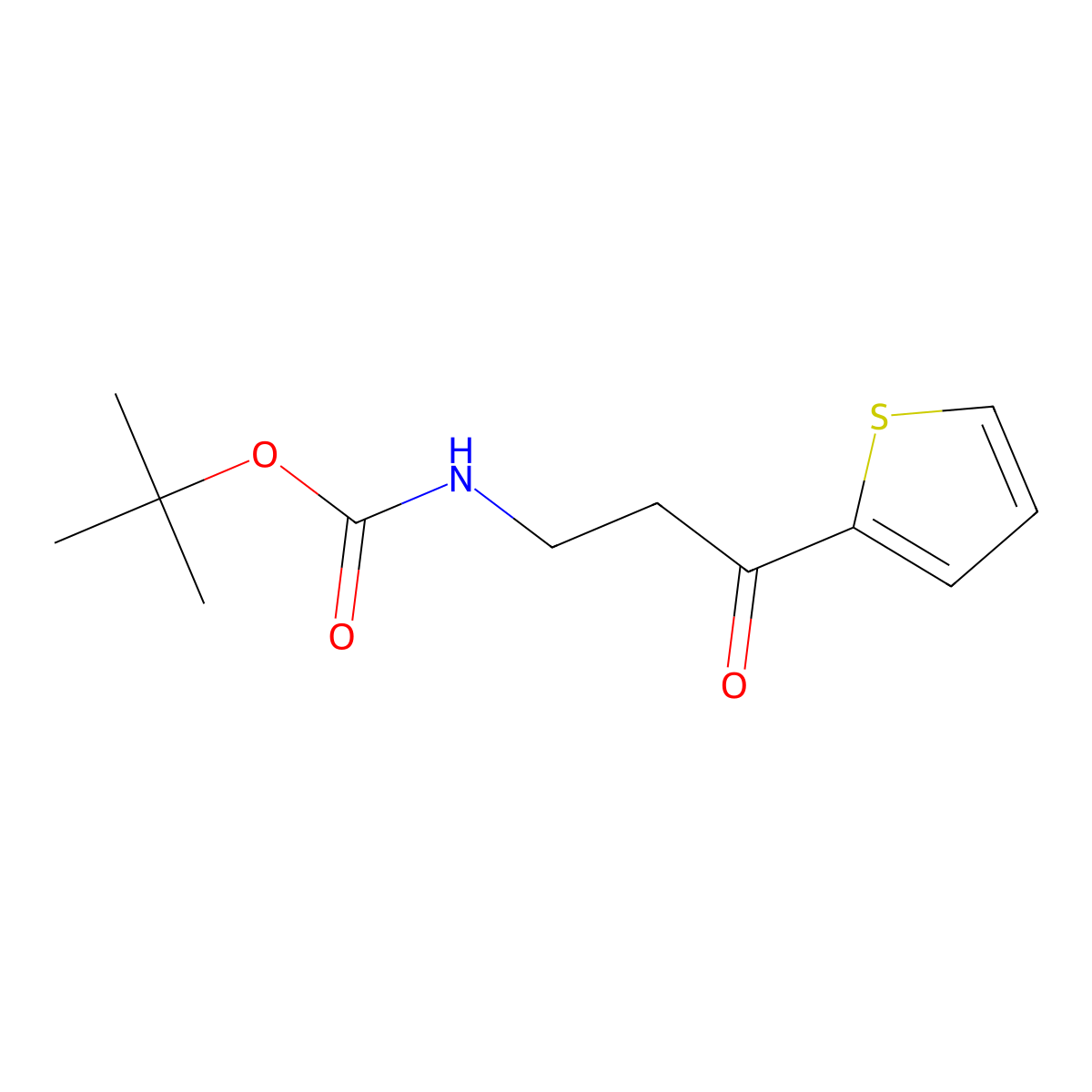 Tert-butyl N-[3-oxo-3-(thiophen-2-YL)propyl]carbamate molecular structure, CAS 351901-55-8