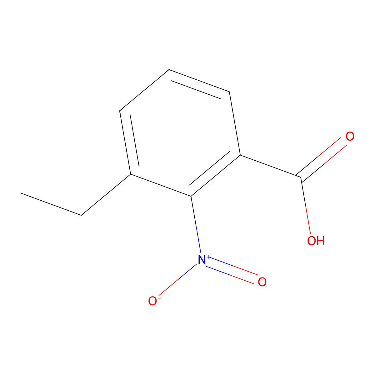 3-Ethyl-2-nitrobenzoic acid molecular structure, CAS 35193-44-3